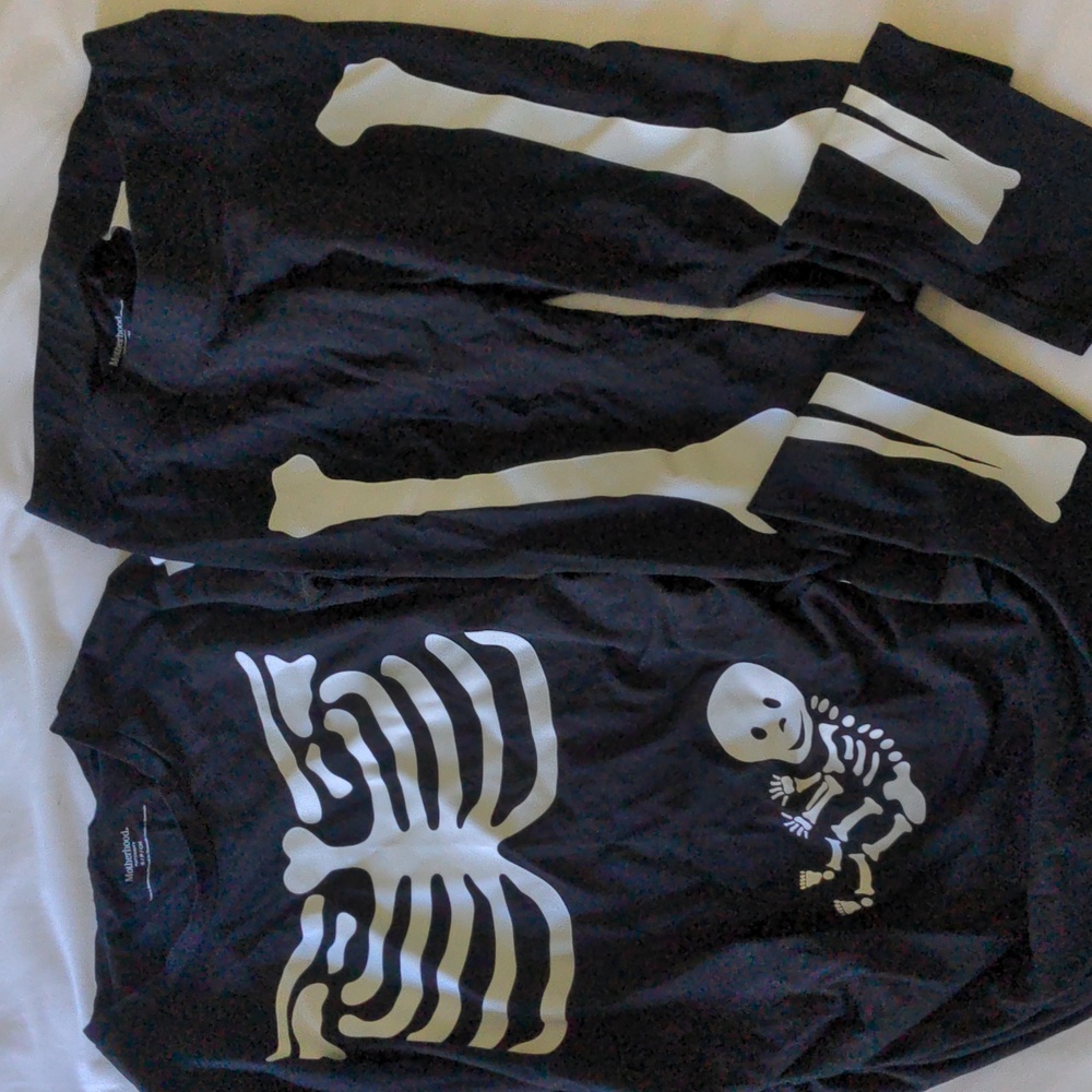 Motherhood Maternity Halloween Skeleton Costume/Set